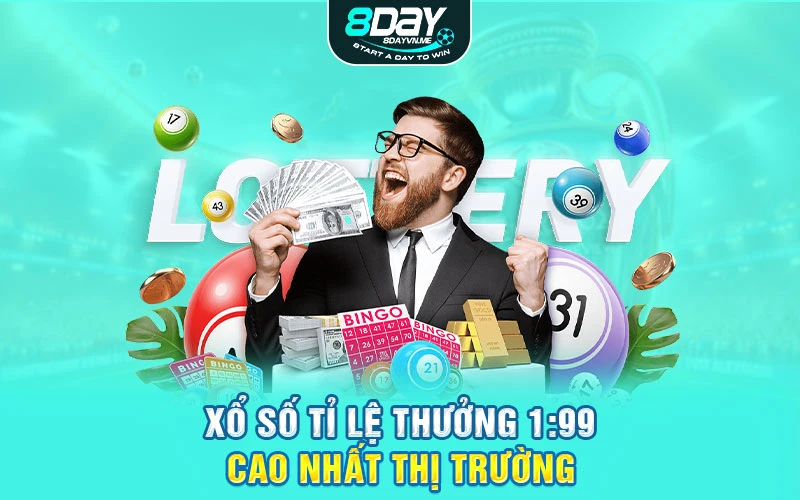 Xổ số tỉ lệ thưởng 1:99 cao nhất thị trường